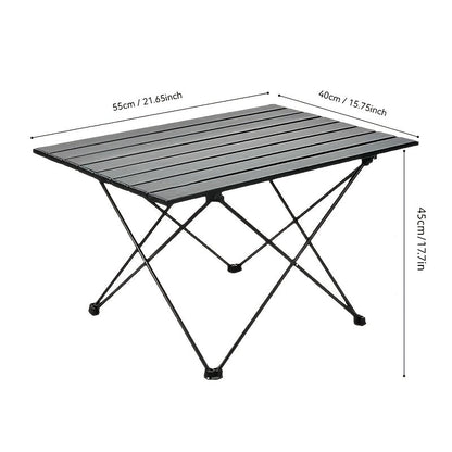 Table de camping pliante avec sac de transport – Table d'extérieur légère et portable, 3 tailles disponibles pour le camping, la plage, le pique-nique, le barbecue, le jardin, le bateau et les voyages, installation et rangement faciles
