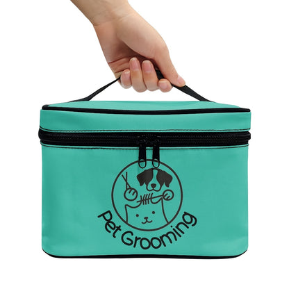 Sac de rangement pour accessoires de toilettage pour chiens et chats – Organisateur portable avec poignée et double fermeture éclair, trousse de toilettage pour animaux de voyage, cadeau idéal pour les amoureux des animaux