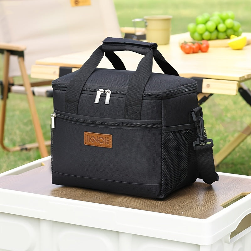 Sac à lunch isotherme pliable et portable, sac fourre-tout pour boîte à bento, doublure en aluminium étanche gardant les aliments frais et froids pour le travail, les voyages, les pique-niques et l'école
