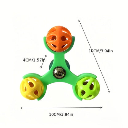Jouet clochette rotatif pour perroquet, puzzle pivotant à 360 degrés, accessoire de cage anti-ennui pour perruches, calopsittes, conures, inséparables, bleu, vert, jaune, orange, rose