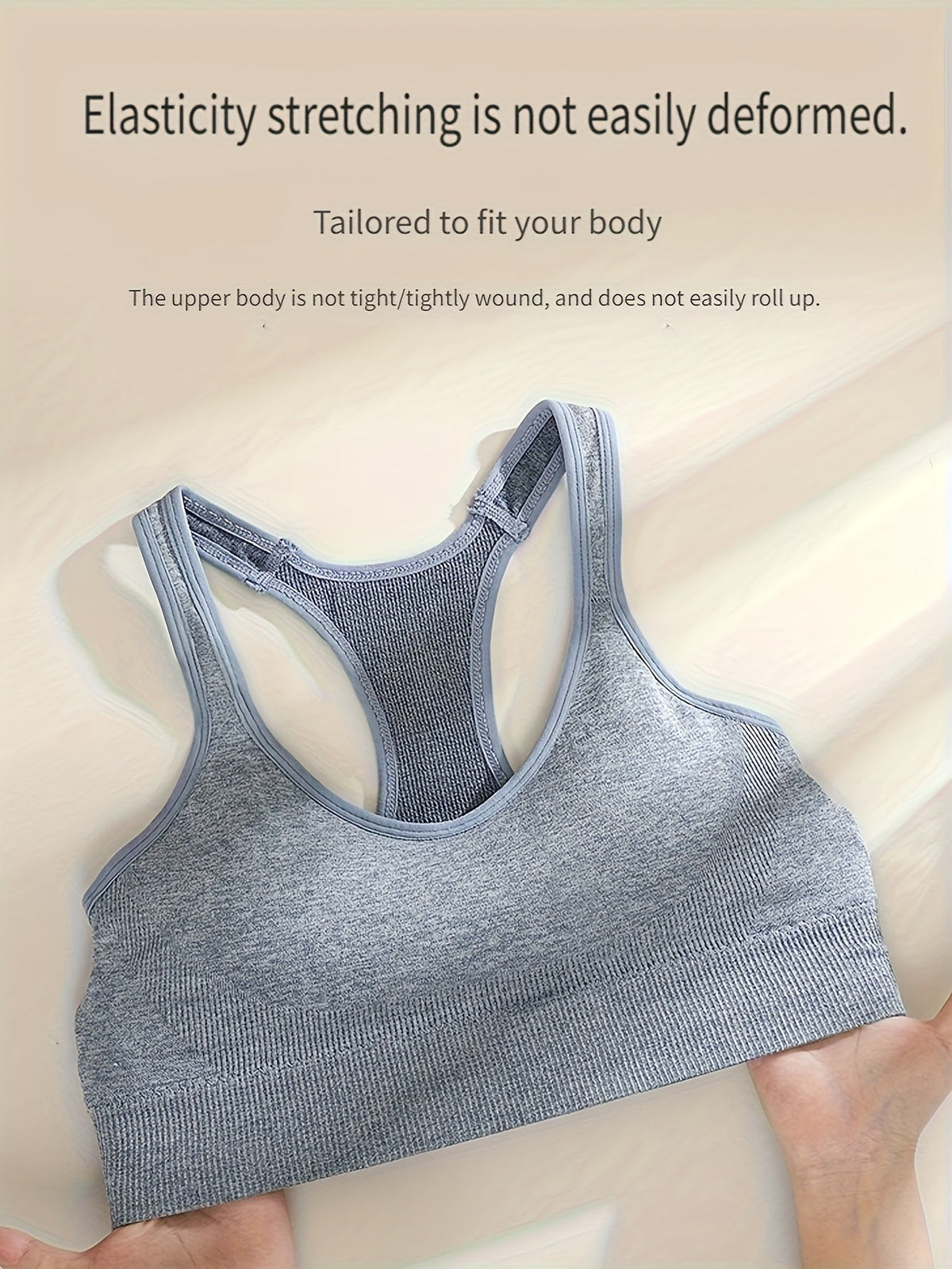 Lot de 5 brassières de sport sans coutures pour femme – Brassière de yoga et de fitness souple sans armatures, tissu extensible opaque, ensemble de brassières confortables pour le sport, le yoga et le quotidien