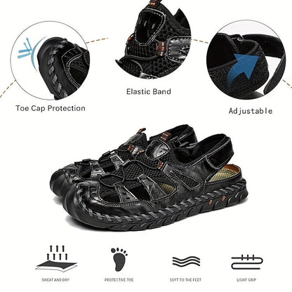 Sandales d'eau fermées pour hommes - Sandales de sport antidérapantes à séchage rapide pour la plage, la marche et les activités de plein air, semelle souple et respirante, disponibles en 4 coloris, tailles US 5 à 12,5