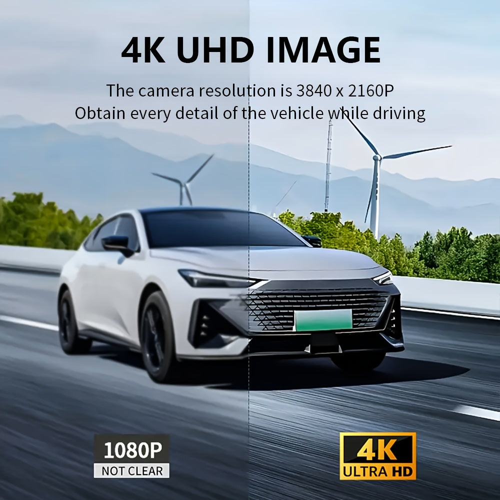 Dashcam 3 canaux 4K avant + 4K intérieur + 1080P arrière avec carte 32 Go offerte, vision nocturne, capteur G, grand angle, enregistrement en temps réel et moniteur de stationnement – Velora