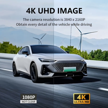 Dashcam 3 canaux 4K avant + 4K intérieur + 1080P arrière avec carte 32 Go offerte, vision nocturne, capteur G, grand angle, enregistrement en temps réel et moniteur de stationnement – Velora