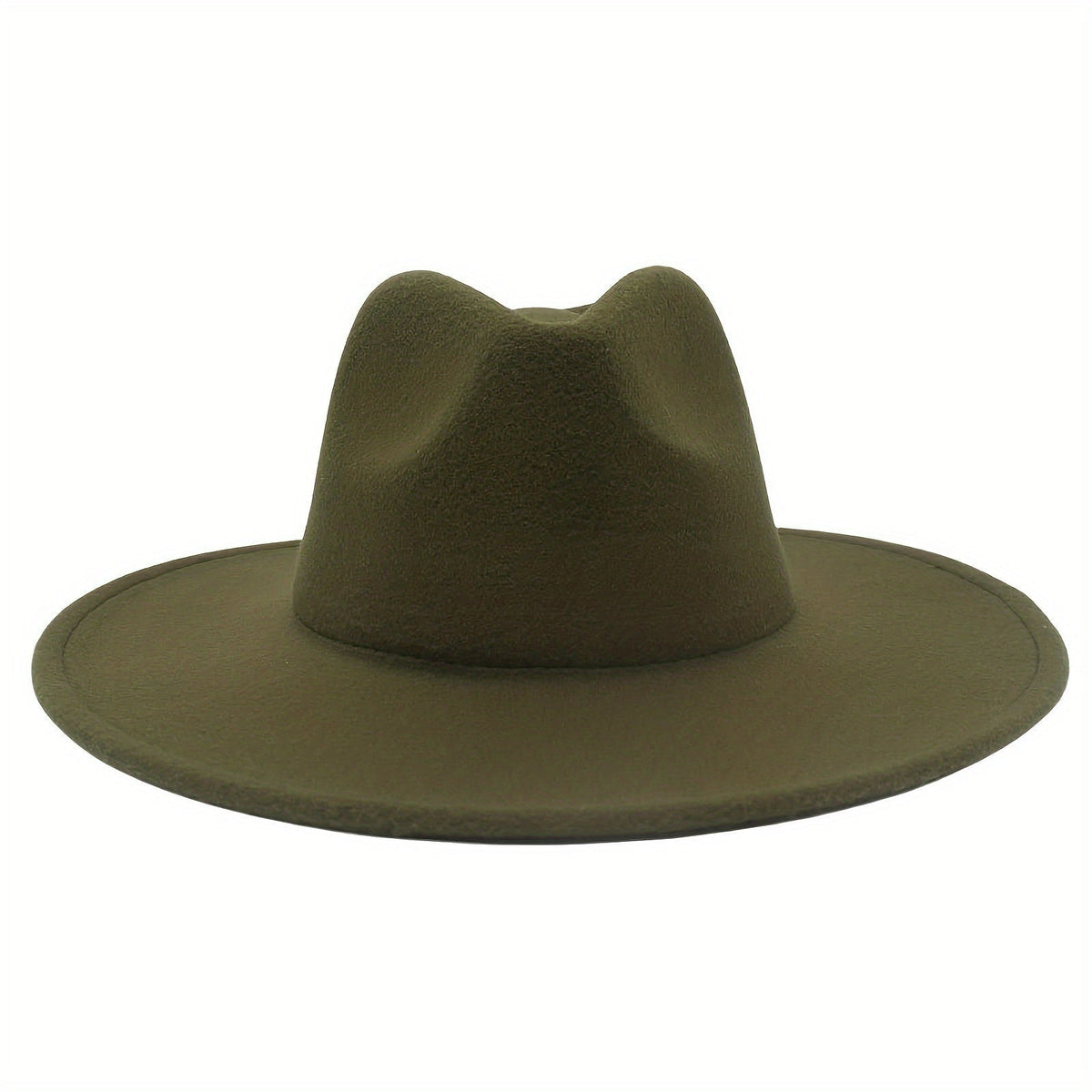 Chapeau de cow-boy à larges bords pour hommes et femmes – Fedora en feutre style western, chapeau style Panama Trilby jazz classique, chapeau de soleil pour festivals en plein air, voyages et tenue décontractée au quotidien