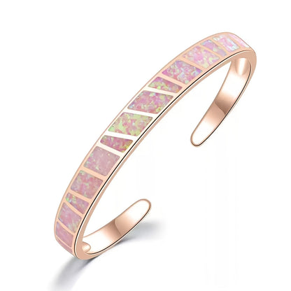 Bracelet vintage en argent 925 à opale bleue avec chaîne réglable – Bijou élégant pour femme pour le quotidien et les grandes occasions, accessoire classique et durable, disponible en bleu, rose et blanc