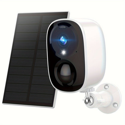 Caméra de sécurité extérieure solaire 2K 3MP – CCTV WiFi sans fil avec détection de mouvement IA, vision nocturne couleur, projecteur, audio bidirectionnel, étanchéité IP66, sans frais mensuels, stockage cloud et SD, sur batterie