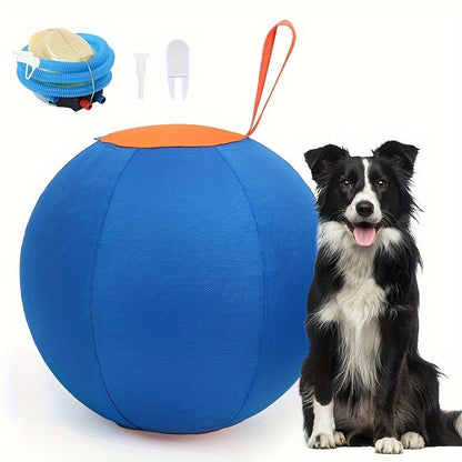 Grosse balle gonflable pour chien – Jouet interactif pour l'entraînement et le rassemblement, jouet d'exercice anti-ennui pour bouledogues, golden retrievers et bergers australiens, sans pile nécessaire