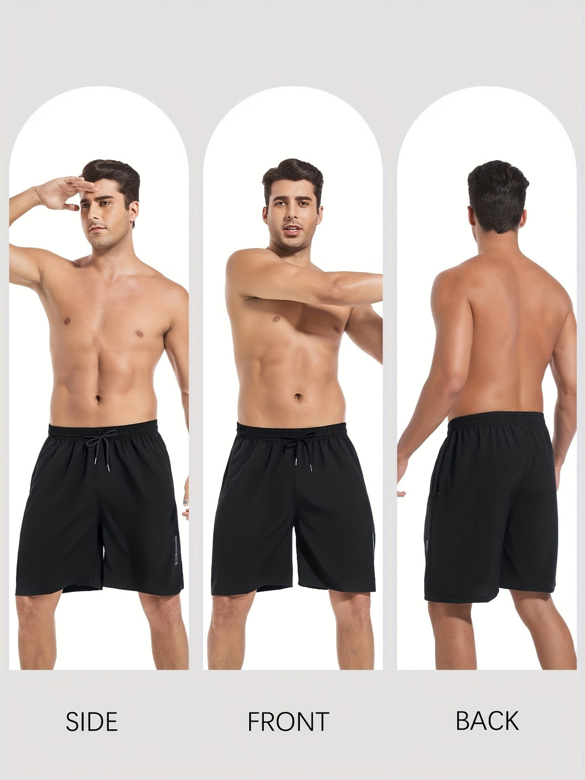 Lot de 5 shorts de sport pour homme – Shorts de gym et de basketball à séchage rapide avec taille élastique et poche latérale zippée, vêtements de sport légers pour la course, la randonnée et le quotidien