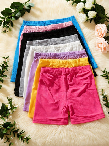 Girls Bike Shorts 6-Pack Soft Modal Cartwheel Shorts for Toddlers Kids – Under Dress Dance Biker Shorts Multicolor for Outdoor Play Ages 2-10