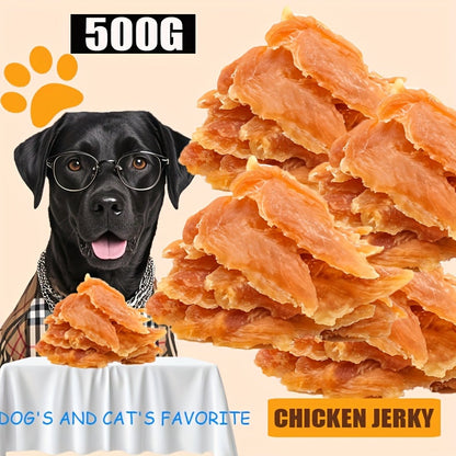 Friandises pour chiens au poulet séché - Vrai poulet séché pour chiens, riche en protéines et facile à digérer, collation saine et durable pour l'éducation des chiots et chiens adultes de toutes tailles.