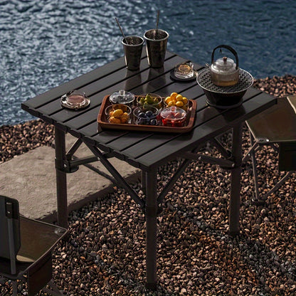 Grande table pliante portable avec sac de rangement - Table de jardin, pique-nique ou camping en extérieur, légère et facile à installer pour les voyages en voiture et excursions.