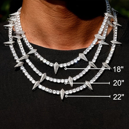 Collier avec pendentif dent de loup pour homme, bijou gothique tribal à chaîne pointue, collier imposant, tailles 18, 20, 22 pouces, cadeau pour lui, Noël, Saint-Valentin, anniversaire
