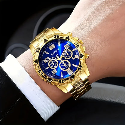 Coffret de 2 montres à quartz pour homme – Boîtier en acier inoxydable et bracelet en silicone, cadran rond classique, style décontracté et professionnel, coffret cadeau de montres sportives pour hommes, ensembles A B C D disponibles
