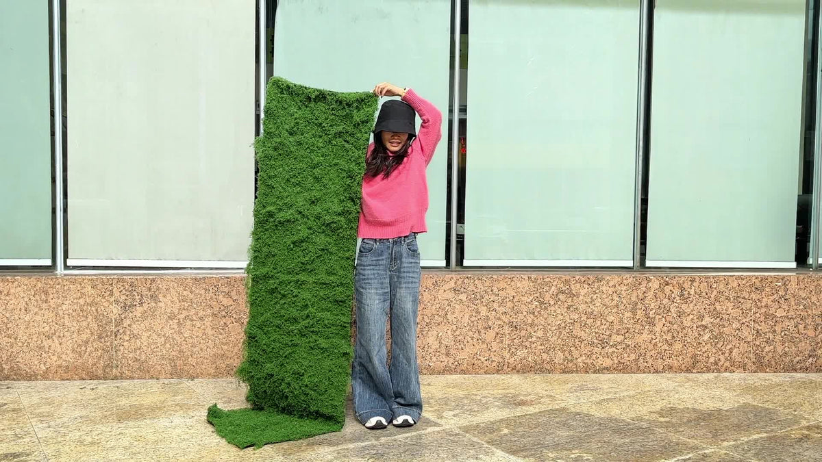Rouleau de tapis de mousse artificielle 50x200 cm – Faux gazon pour mur, jardin, mariage, toit et décoration intérieure/extérieure, découpable et facile à entretenir