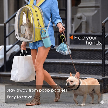 Pelle à déjections canines avec sac à cordon – Ramasse-crottes portable en EVA pour animaux, pelle et distributeur, pelle sanitaire légère pour chiens en extérieur, sans pile, facile à transporter