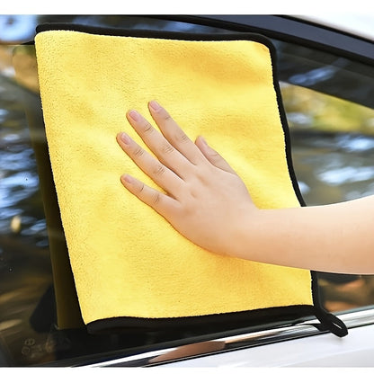 10 serviettes de nettoyage en microfibre pour voiture – Super absorbantes, non pelucheuses, sans traces, chiffons de séchage pour carrosserie, intérieur, vitres et entretien ménager