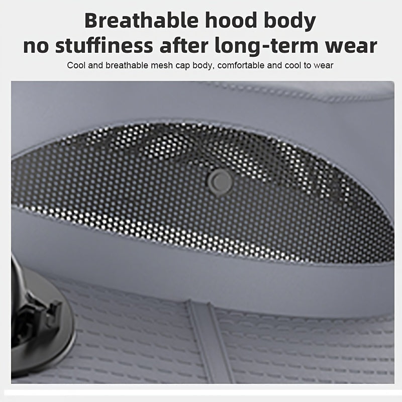 Chapeau de soleil à large bord pour homme avec 2 ventilateurs intégrés – Chapeau de pêche respirant avec protection UV pour le camping, la randonnée et la plage en été