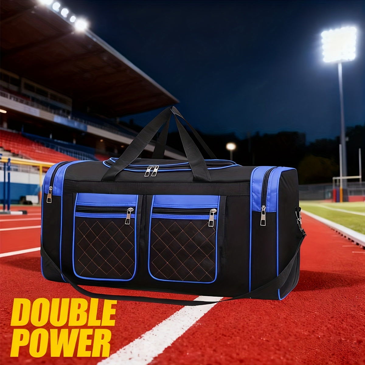 Sac de voyage grande capacité pour hommes et femmes – Sac de sport robuste multi-poches, avec bandoulière réglable et fermeture éclair pour le fitness, les escapades de week-end, les voyages d'affaires et les activités en plein air