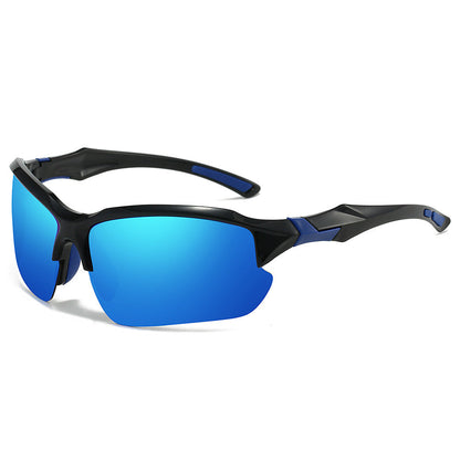 Lunettes de soleil sport polarisées demi-monture pour hommes, protection UV400, lunettes légères pour le ski, la conduite, la course, la pêche et les activités en plein air, lot de 3 ou lot de 10