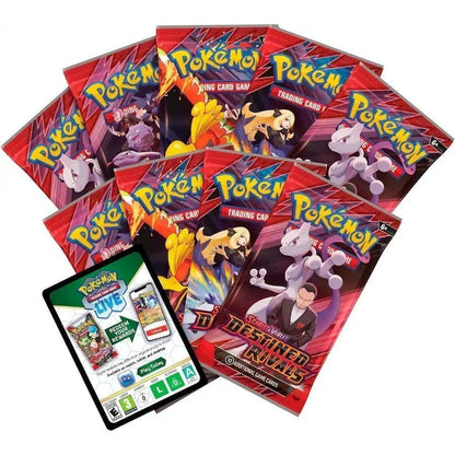 Coffret Dresseur d'élite JCC Pokémon Écarlate et Violet Destinées Rivales, 9 boosters, carte promo brillante, 65 protège-cartes, boîte de collection, code JCC Live