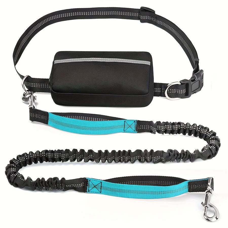 Sac banane 2-en-1 pour promenade de chien avec porte-laisse intégré – Sacoche multifonction réglable mains libres pour friandises, téléphone et essentiels, taille unique, 9 couleurs