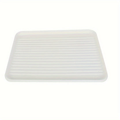 Tapis sous évier, bac de récupération étanche pour meuble de cuisine ou salle de bain, protecteur flexible, durable et antidérapant, facile à nettoyer, blanc