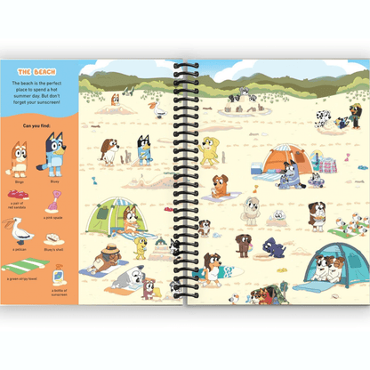 Où est Bluey ? Livre d'activités cherche et trouve pour enfants - Reliure spirale, livre d'images cachées pour trouver Bluey et Bingo, 32 pages, 3 ans et plus, cadeau d'anniversaire et de fête idéal pour les enfants