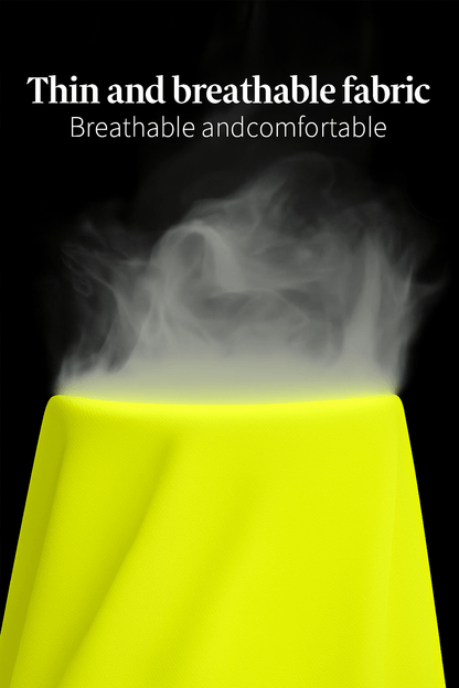 Lot de 5 chemises de travail de sécurité pour hommes UPF 50+ – T-shirts de performance respirants à séchage rapide pour les travaux en extérieur, jaune fluorescent haute visibilité, S-XXXL, cadeau pour papa