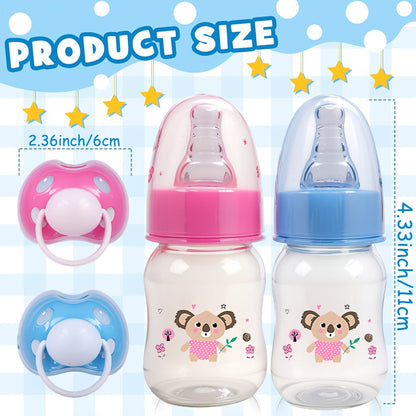 Kit d'accessoires de repas pour poupée reborn avec biberon, couche et tétine, ensemble de soins réaliste pour poupée, compatible avec les poupées reborn et classiques, cadeau idéal d'anniversaire ou de fête pour enfants