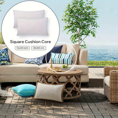 Garnitures de coussin carrées – Rembourrage en fibre neuve hypoallergénique, coussins blancs pour canapé, lit et terrasse, 14 à 20 pouces, lot de 1/2/4, idéal pour la chambre, le salon, le bureau et la décoration extérieure