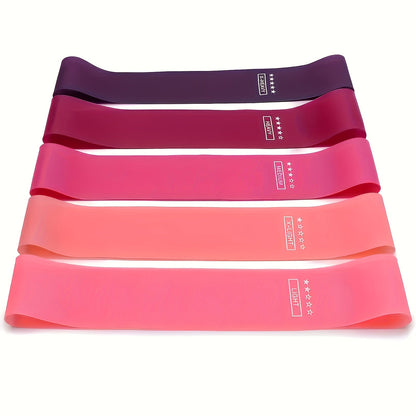 Kit de bandes de résistance 10-11 pièces en TPE pour femmes – Ensemble d'entraînement complet pour yoga, Pilates, gym et musculation, bandes d'exercice robustes pour squats profonds et étirements, rose avec sac de rangement