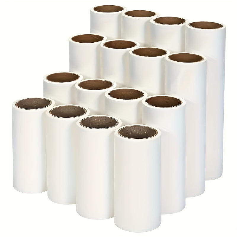 Set de rouleaux anti-poils d'animaux portables avec 5 recharges extra-adhésives - Rouleau anti-peluches jetable pour poils de chien et chat sur tapis et vêtements - Rouleau de papier facile à remplacer (3 tailles au choix)