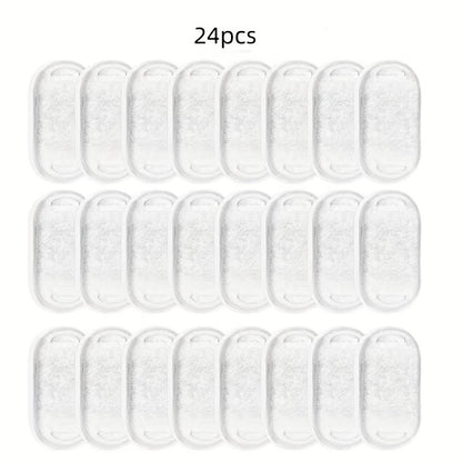 Cat Water Fountain Replacement Filters 12 or 24 Pack for 67oz 2L and 108oz 3.2L Stainless Steel Pet Water Dispensers Easy Install Long-Lasting Filtration