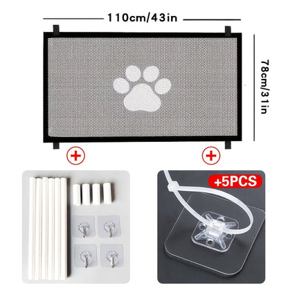 Barrière de sécurité pliable et portable pour animaux – Filet d'isolation en maille pliable pour portes intérieures, escaliers et pièces, disponible en petites et grandes tailles