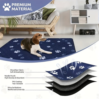Alèses pour chiens réutilisables et lavables – Tapis d'apprentissage de la propreté pour chiots, anti-fuites et super absorbants, lavables en machine, 2 tailles et 2 couleurs, alèses de dressage pour chiens écologiques et réutilisables