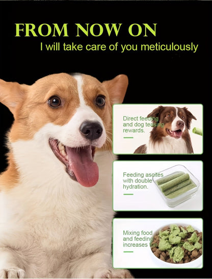 15 bâtonnets à mâcher à l'herbe pour chien – Friandises à mâcher naturelles pour le nettoyage des dents, haleine fraîche, collation riche en fibres pour la santé digestive à base d'herbe et de viande – Friandise saine pour chien de toutes races