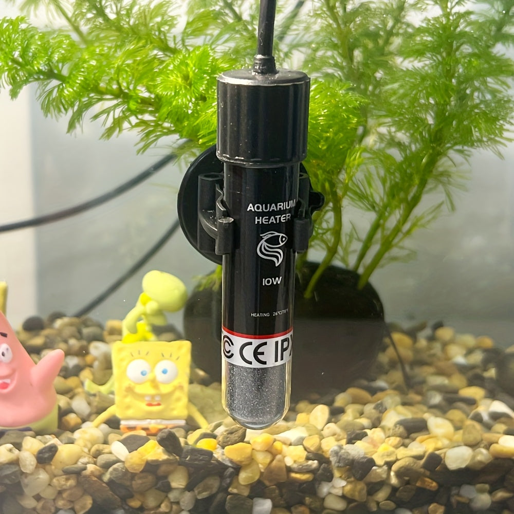 Chauffage d'aquarium submersible USB 10W avec lumière LED – Mini chauffage compact pour aquarium d'eau douce, d'eau de mer et plantes aquatiques, chauffage sûr et durable au design moderne pour petits aquariums