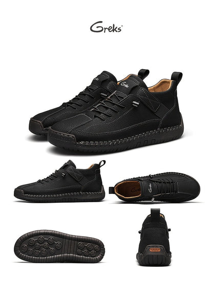 Bottines sans lacets pour hommes, mocassins mi-hauts légers, semelle amortissante antidérapante pour la marche, la conduite, le bureau décontracté, semi-formel, printemps, automne, UE 34,5-48