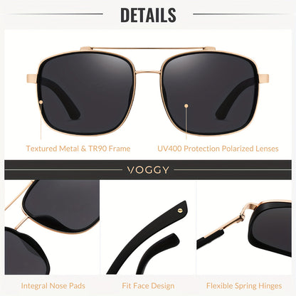 Lunettes de soleil polarisées style aviateur rétro, monture mixte en métal et TR90, protection UV, pour conduite, pêche et activités en extérieur, 5 couleurs