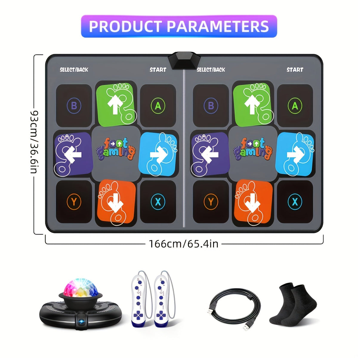 Tapis de danse pour adultes et enfants – Tapis de danse double pour TV, tapis de danse électronique Plug & Play avec caméra intelligente, jeu de danse d'exercice pour le plaisir en famille, idée de cadeau d'anniversaire et de Noël