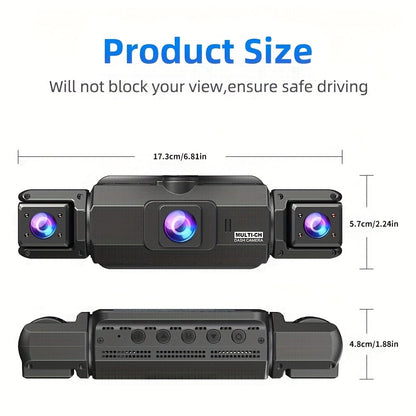 Dashcam 360° 3/4 canaux 1080P HD avec vision nocturne, WDR, capteur G, enregistrement en boucle, surveillance de stationnement 24h/24 et 7j/7, WiFi, système de caméra embarquée multi-objectifs pour une couverture complète sans angles morts