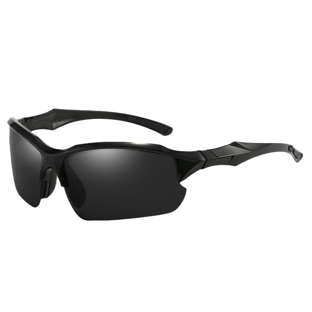 Lunettes de soleil sport polarisées demi-monture pour hommes, protection UV400, lunettes légères pour le ski, la conduite, la course, la pêche et les activités en plein air, lot de 3 ou lot de 10