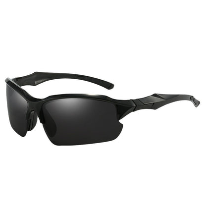 Lunettes de soleil sport polarisées demi-monture pour hommes, protection UV400, lunettes légères pour le ski, la conduite, la course, la pêche et les activités en plein air, lot de 3 ou lot de 10