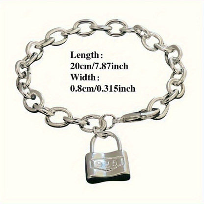 Bracelet chaîne pour femme en argent sterling 925 – Bracelet délicat à pendentif avec fermoir mousqueton style bohème coréen, hypoallergénique, léger (2 g), cadeau idéal pour elle