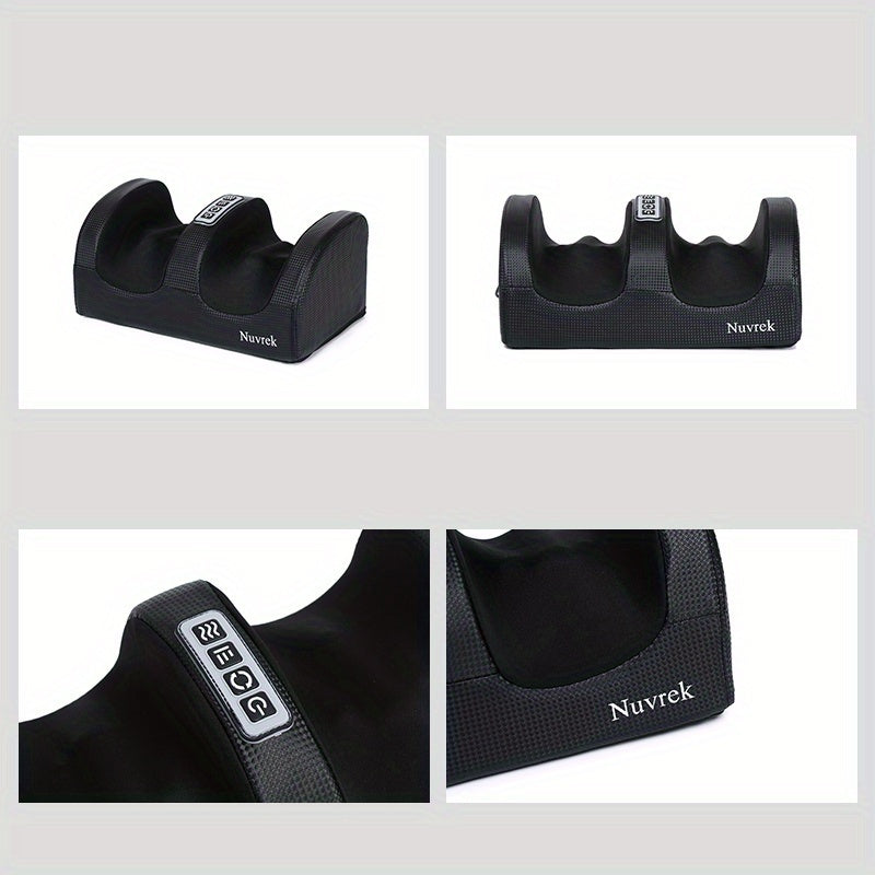 Appareil de massage des pieds chauffant pour la circulation et la relaxation – Pétrissage profond Shiatsu, compression d'air, masseur de pieds électrique, cadeau pour la fête des pères et la fête des mères