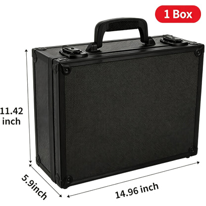 Boîte de rangement pour toploaders de cartes à collectionner – Peut contenir plus de 600 cartes, adaptée aux toploaders rigides 3"x4" 35PT, 18 séparateurs colorés et 6 cales en mousse, étui pour cartes Pokémon, cartes de sport et collections TCG