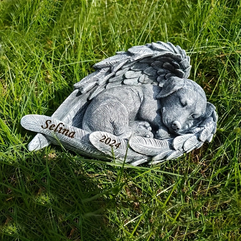 Pierre tombale commémorative personnalisée pour animal de compagnie – Cadeau de sympathie avec nom et date gravés pour la perte d'un chien ou d'un chat, marqueur de tombe souvenir à placer au jardin ou à la maison