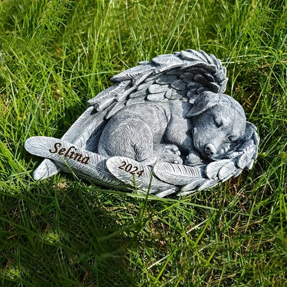 Pierre tombale commémorative personnalisée pour animal de compagnie – Cadeau de sympathie avec nom et date gravés pour la perte d'un chien ou d'un chat, marqueur de tombe souvenir à placer au jardin ou à la maison