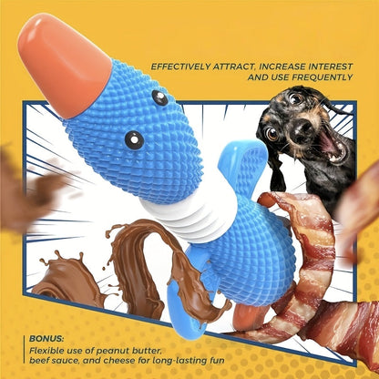 Jouet à mâcher indestructible en nylon en forme d'oie pour chiens destructeurs – Jouet robuste amélioré pour grands et moyens chiens, idéal pour la dentition et le nettoyage des dents, design oie et poisson-clown